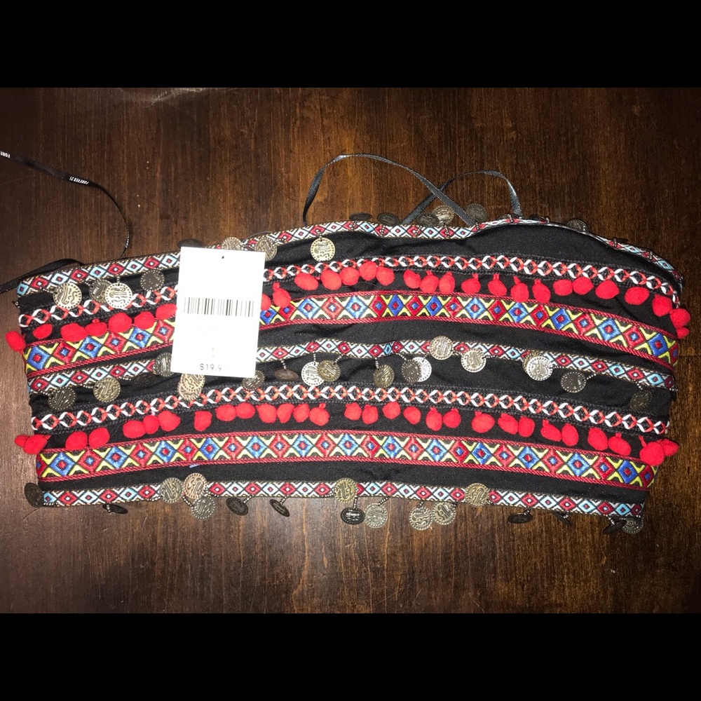 3 for $15 Forever 21 Pom Pom Crop Top Bandeau